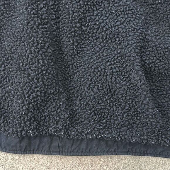 Levi's Size L Men's Military Trucker Sherpa Lined Removable Hood Black Jacket - Picture 12 of 12